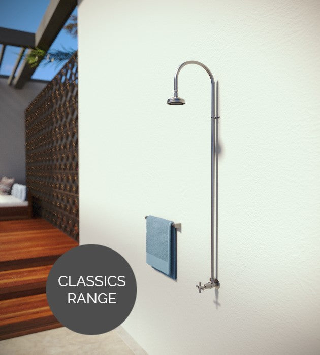 Rainware Outdoor Shower - Bribie 2001 - Cold Shower Wall Mounted Rainware Outdoor Shower - Bribie 2001 - Cold Shower Wall Mounted
